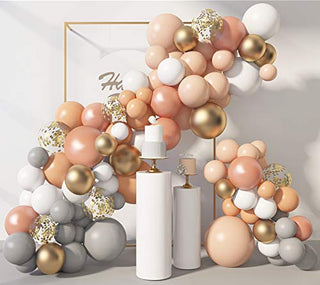 Amandir 129Pcs Hobo Peach Balloons