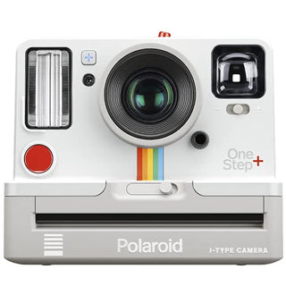 White Polaroid bluetooth instant film camera