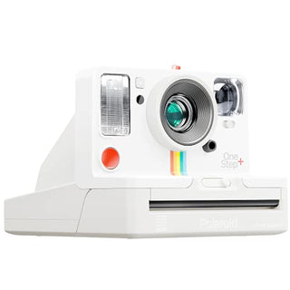 White Polaroid bluetooth instant film camera