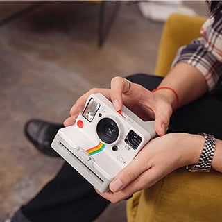 White Polaroid bluetooth instant film camera