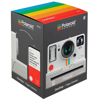 White Polaroid bluetooth instant film camera