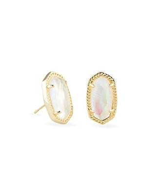 Kendra Scott Ellie Earring in 14k Gold-Plated Brass, Fashion Jewelry for Women, Iridescent Abalone