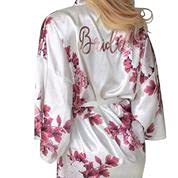 Women's Floral Bride Bridesmaids Robe Lace Satin robes Wedding Robe Satin Bridal Robe Bridesmaid Proposal Custom Robes Silk Bridal Party Gift Bridesmaid Robe Bridal Party Robes Christmas gifts