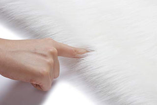 Caracilia Women's Faux Fur Bridal Wedding Shawl and Wraps Winter Warm Party Evening Fur Stole changmaobai CAFB3, White/Long Hair, Small