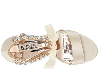 Badgley Mischka Women's EVERAFTER Heeled Sandal, Ivory, 8
