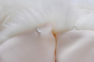 Caracilia Women's Faux Fur Bridal Wedding Shawl and Wraps Winter Warm Party Evening Fur Stole changmaobai CAFB3, White/Long Hair, Small