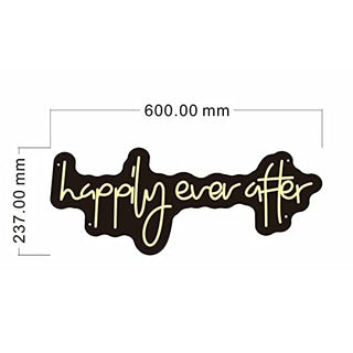KAEGORT Happily Ever After Neon Sign Led Light, Custom Neon Sign, Decoration Hand Crafted Wall Hangings, Wedding Neon Sign, Bridal Decor Signs Warm White 60 CM