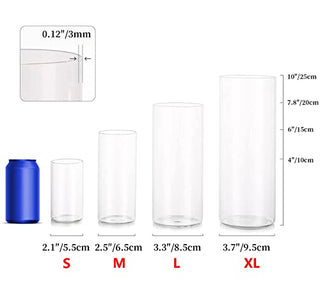 Hurricane glass candle holders set of 6