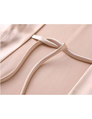 Hotouch Women's Silk Robes for Women Long Satin Kimono Robe Silky Lingerie Robe Sleepwear Pink