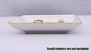 Gift for Mother of the Groom From Bride - You Loved Him First,You Held Him First Thank You Gift for New Mom - Wedding Gifts - Bridal Shower Gifts - Ceramic Jewelry Holder Ring Dish Trinket Box Tray