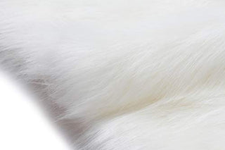Caracilia Women's Faux Fur Bridal Wedding Shawl and Wraps Winter Warm Party Evening Fur Stole changmaobai CAFB3, White/Long Hair, Small