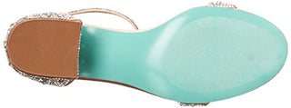 Blue by Betsey Johnson Women's Mari Heeled Sandal, Champagne, 8.5 W US