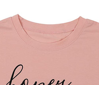 Honeymoonin Funny Honeymoon T Shirt Women Bride Vacation Tee Short Sleeve Tops Size L (Pink)