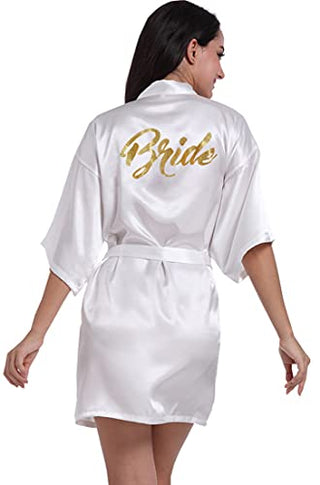 DF-deals Women's Satin Kimono Robe for