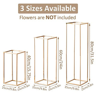 Flower Stands, set of 3 gold