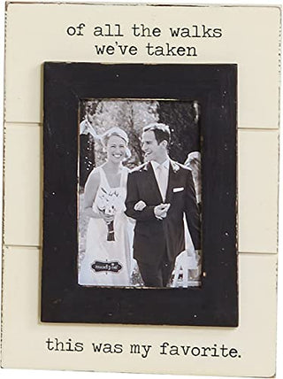 Mud Pie of All The Walks Wedding Picture Frame, 5 X 7