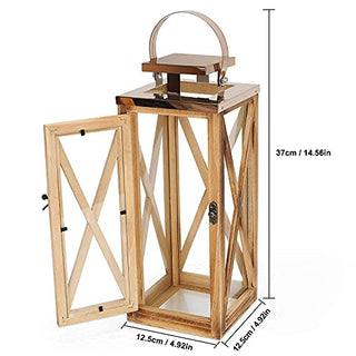 wooden candle lantern