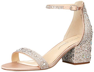 Blue by Betsey Johnson Women's Mari Heeled Sandal, Champagne, 8.5 W US