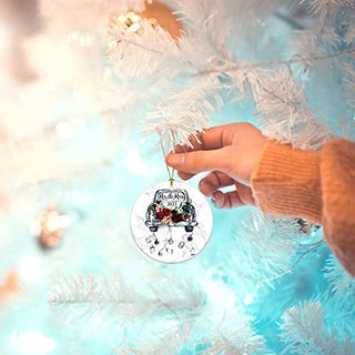 Wedding Gifts Bridal Shower Gifts Red Flower in Car First Christmas as Mr & Mrs Ornament First Christmas Ornament Gift for Couple 2023