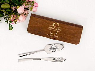 Wedding Cake Server Set Monogram Wedding Accessories Engraved Cake Knife & Server Set Personalized Wedding Cake Knife Set Custom Cake Cutting Set Bridal Shower Gift Personalized Wedding Decor