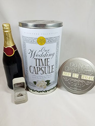 Wedding Time Capsule Personalized Keepsake Set - Bridal Shower Decorations - Wedding Gifts for Couple or Bride - Memory Storage Container Tin