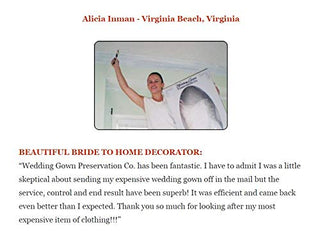 Wedding Gown Preservation Kit, Prepaid Dress Cleaning and Preserving