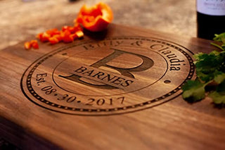 Perfect Gift for wife or husband! Anniversary Gifts or Wedding Gift for couple; Personalized Cutting Board - USA Handmade Cutting Board by Naked Wood Works