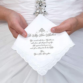 Lillian Rose New Mother verse Wedding Gift Hankie 6.5"