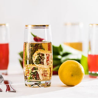 Zanzer 6-Piece Gold Glass Cup Set (Highball Glass (Set Of 6))