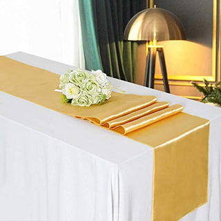 Gold table runners