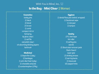 Wedding Day Emergency Kit - Mini (clear)