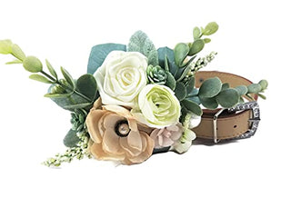 House of FurBaby Wedding Dog Collar | Succulent Wedding Dog Collar (L-13-16.5" Neck Size)