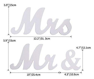 VIOPVERY Wedding Decorations Set,Large Mr and Mrs Sign & Just Married Banner,Mr & Mrs Signs for Wedding Table,Wooden Letters Sweetheart Table,Photo Props Wedding Decorations for Anniversary,White