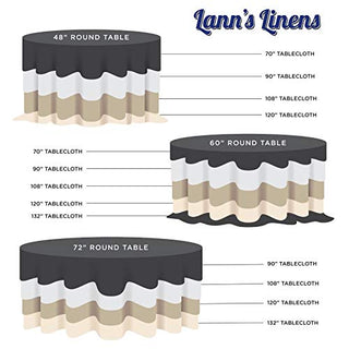 Lann's Linens - 10 Premium 120" Round Tablecloths for Wedding/Banquet/Restaurant - Polyester Fabric Table Cloths - Royal Blue