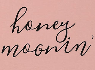 Honeymoonin Funny Honeymoon T Shirt Women Bride Vacation Tee Short Sleeve Tops Size L (Pink)
