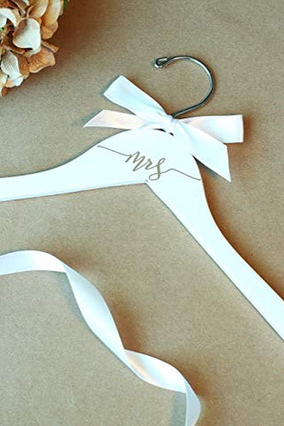 Mrs Wedding Hanger, Bride Hanger, Bridal Wedding Gift, Decal