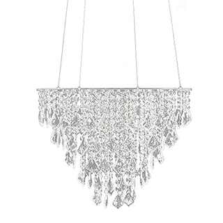 Wedding Cake Stands Faux Acrylic Crystal Chandelier Style Drape Suspended Cake Swing WEPDIY Diameter 17.7"