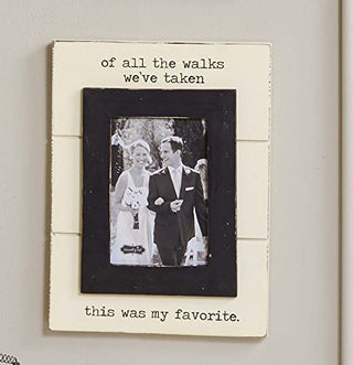 Mud Pie of All The Walks Wedding Picture Frame, 5 X 7