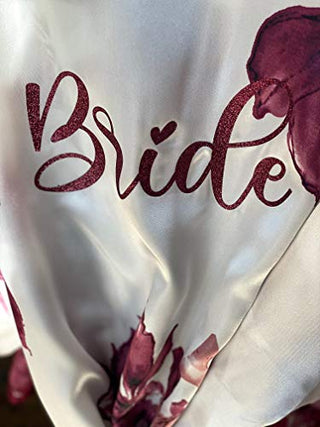 Women's Floral Bride Bridesmaids Robe Lace Satin robes Wedding Robe Satin Bridal Robe Bridesmaid Proposal Custom Robes Silk Bridal Party Gift Bridesmaid Robe Bridal Party Robes Christmas gifts