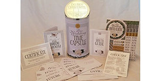 Wedding Time Capsule Personalized Keepsake Set - Bridal Shower Decorations - Wedding Gifts for Couple or Bride - Memory Storage Container Tin