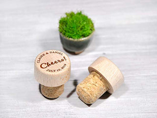 Custom Wine Stopper Gift Personalized Bottle Stopper Couple Gift Etched Wood Cork Custom Wedding Gift Wine Party Favor Rustic Wine Gift Wood Wine Stoppers Bulk
