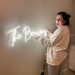GYIODFU Custom Neon Signs for Wedding Decor, Personalized Dimmable Neon Sign for Bedroom Wall Decor, Birthday Gift, Name Neon Lights (36 inches Length)