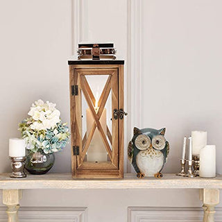 wooden candle lantern