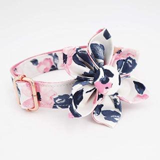 Free Sunday Girl Dog Collar, Floral Dog Collar, Pink Dog Collar, Girl Dog Collars, Floral Dog Collars, Pink Dog Collars with Matching Leash and Flower (M)