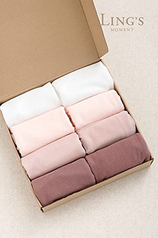 Ling's moment 10ft Wedding Weave Table Runner for Sweetheart Table (Set of 8, Shades of Dusty Rose)