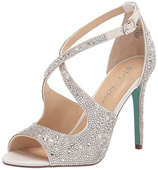 Betsey Johnson Women's Sb-sage Heeled Sandal, Ivory, 7 M US