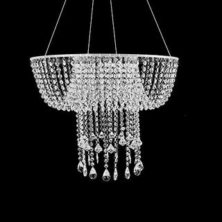 Hanging Crystal Cake Stand Romantic Acrylic Garland Suspended Cake Stand Chandelier Hanging Cake Rack Cake Swing Stand Dessert Display Stands for Tea Party Wedding and Birthday (Crystal)