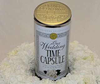 Wedding Time Capsule Personalized Keepsake Set - Bridal Shower Decorations - Wedding Gifts for Couple or Bride - Memory Storage Container Tin