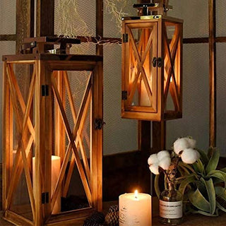 wooden candle lantern