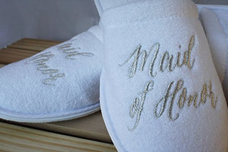 Wedding Slippers - (Medium (W6-8), Maid of Honor)